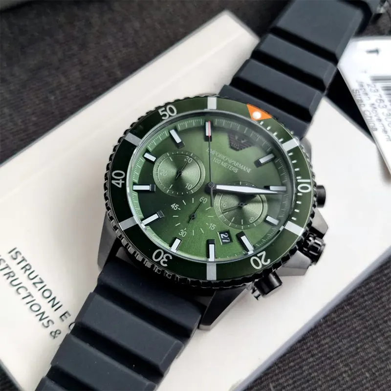 Emporio Armani Chronograph Green Dial Men’s Watch | AR11463